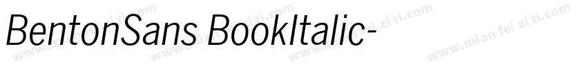 BentonSans BookItalic字体转换